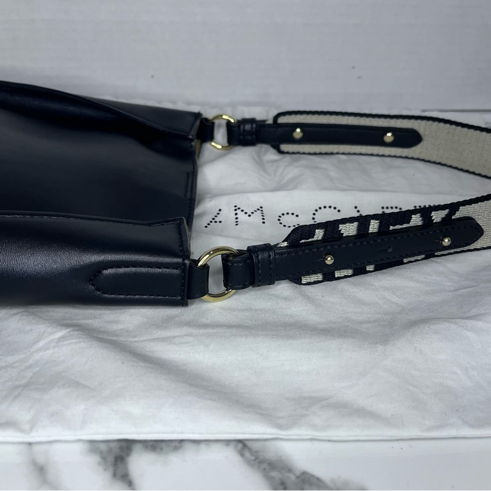 Authentic Stella McCartney Mini Logo Shoulder Bag – Black Vegan Leather - Picture 6 of 12